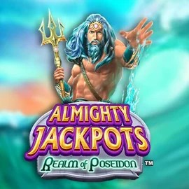 Almighty Jackpots – Realm of Poseidon online game logo by Novomatic on casino-casinolab.com
