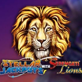 Jackpots logo of Stellar Jackpots with Serengeti Lions from Lightning Box Game at CasinoLab Casino